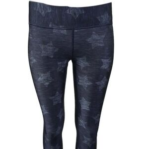 TEREZ Women's Blue Heathered Stars Leggings